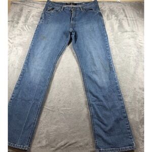 Ariat Rebar M4 Men's 36x36 Relaxed Boot Cut Jeans Blue Denim Workwear